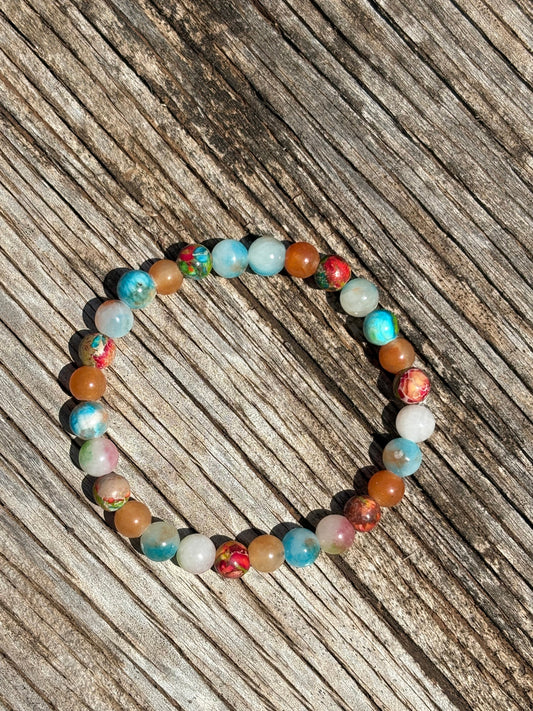 Clay Colored Beaded Bracelet