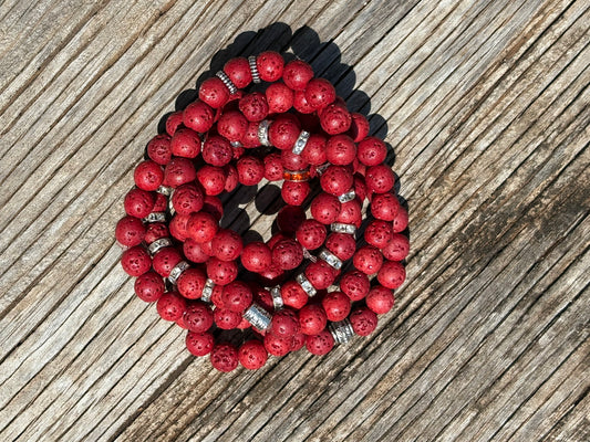 Ruby Rose Beaded Bracelet